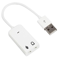 Kannettava Ulkoinen USB-äänikortti - Valkoinen