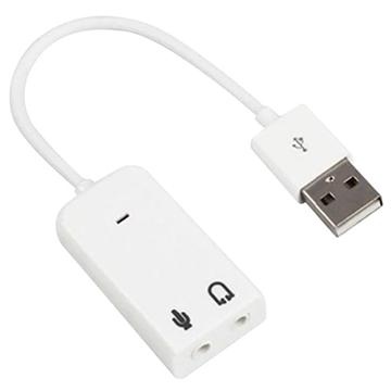 Kannettava Ulkoinen USB-äänikortti - Valkoinen