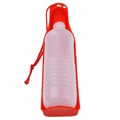 Kannettava Vesipullo Juottoannostelijalla Lemmikeille - 750ml - Punainen