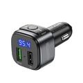Powerstar T18 FM-lähetin, jossa on 2x USB-autolaturi - QC3.0, 18W - musta