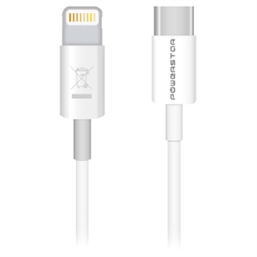 Powerstar USB-C / Lightning Kaapeli - 1m - Valkoinen
