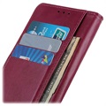 Laadukas Samsung Galaxy A10 Lompakkokotelo Jalustatoiminnalla - Viininpunainen