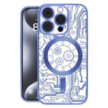 iPhone 16 Pro Max Prio Elegant Mag-kotelo, jossa on kameran objektiivin suojus - sininen