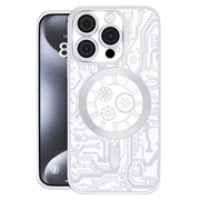 iPhone 16 Pro Prio Elegant Mag Kotelo kameran linssisuojalla - hopea