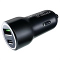 Prio Fast Charge Autolaturi - USB-C, USB-A - Musta