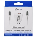 Prio Fast Charge MFi Lightning Laturisetti - 20W - Valkoinen