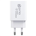 Prio Fast Charge Seinälaturi - 18W, PD3.0, QC3.0 - Valkoinen