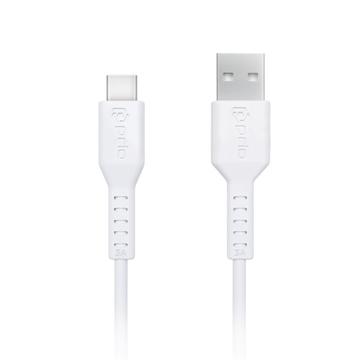 Prio High-Speed USB-A / USB-C -kaapeli - 3A, 1.2m - Valkoinen