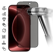 iPhone 18 Pro Privacy Full Cover Panssarilasi ja pölytiivisverkosta