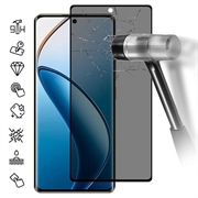 Realme 12 Pro/12 Pro+ Yksityisyyttä Suojaava Täysin Peittävä Panssarilasi - 9H - Musta Reuna