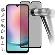 Samsung Galaxy A25 Yksityisyyttä Suojaava Täysin Peittävä Panssarilasi - 9H - Musta Reuna