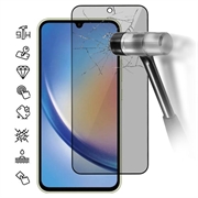 Samsung Galaxy M35 Yksityisyyttä Suojaava Täysin Peittävä Panssarilasi - 9H - Musta Reuna