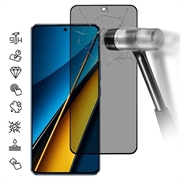 Xiaomi Poco X6 Pro Yksityisyyttä Suojaava Täysin Peittävä Panssarilasi - 9H - Musta Reuna