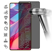 Xiaomi Redmi Note 13 Yksityisyyttä Suojaava Täysin Peittävä Panssarilasi - Musta Reuna