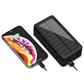 Psooo PS-400 Aurinko Varavirtalähde - 4xUSB-A, 30000mAh - Musta