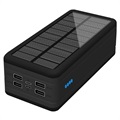 Psooo PS-400 Aurinko Varavirtalähde - 4xUSB-A, 50000mAh - Musta