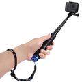 Puluz pidentyvä toimintakamera Selfie Stick - Musta