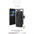 Puro 2-in-1 OnePlus 9 Pro Magneettinen Lompakkokotelo - Musta