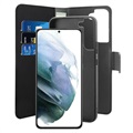 Puro 2-in-1 Samsung Galaxy S22+ 5G Magneettinen Lompakkokotelo - Musta