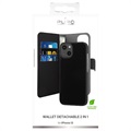 Puro 2-in-1 iPhone 13 Magneettinen Lompakkokotelo - Musta