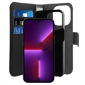 Puro 2-in-1 iPhone 14 Pro Max Magneettinen Lompakkokotelo - Musta