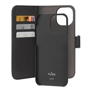 iPhone 15 Pro Puro 2-in-1 Magneettinen Lompakkokotelo - Musta