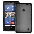 Nokia Lumia 520, Lumia 525 Puro Läpinäkyvä SilikoniKotelo - Musta