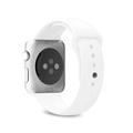 Apple Watch Series 10/9/8/SE (2022)/7/SE/6/5/4/3/2/1 Puro Icon Silikoniranneke - 42mm/41mm/40mm/38mm - Valkoinen