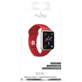 Puro Icon Apple Watch Series Ultra 2/Ultra/9/8/SE (2022)/7/SE/6/5/4/3/2/1 Silikoniranneke - 49mm/45mm/44mm/42mm - Punainen