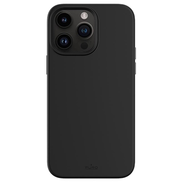 Puro Icon iPhone 14 Pro Silikonikotelo - Musta