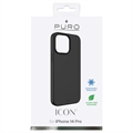 Puro Icon iPhone 14 Pro Silikonikotelo - Musta