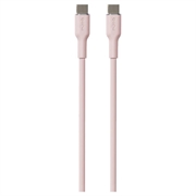 Puro Icon Soft USB-C / USB-C kaapeli - 1.5m - vaaleanpunainen