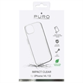 Puro Impact Clear iPhone 13/14 Hybridikotelo - Läpinäkyvä