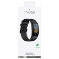 Puro Sport Plus Fitbit Charge 5 Silikoniranneke - Musta
