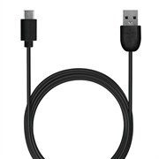 Puro USB-A / USB-C lataus- ja synkronointikaapeli - 1m, 2A - musta