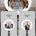 Q05s Integroitu 8" rengasvalo 1680mm Bluetooth Selfie Stick taittuvalla jalustalla suoratoistovideotallennukseen