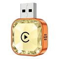 Q1AS Diamond Cut 4-in-1 langaton Android Auto- ja CarPlay-sovitin - kulta / oranssi