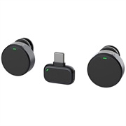 Q8 Magneettinen langaton mikrofoni USB-C-vastaanottimella - 2 kpl. - Musta