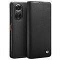Qialino Classic Huawei Nova 9/Honor 50 Lompakkomallinen Nahkakotelo - Musta