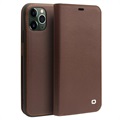 Qialino Classic iPhone 11 Pro Lompakon Nahkapäällinen - Kahvi