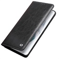 Qialino Classic Samsung Galaxy S21 5G Nahkainen Lompakkokotelo - Musta