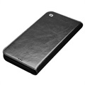 Qialino Classic iPhone 12 Pro Max Lompakon Nahkapäällinen - Musta