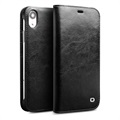 Qialino Classic iPhone XR Lompakkomallinen Nahkakotelo