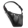 Qialino aitoa nahkaa Crossbody rintalaukku - musta