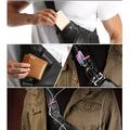 Qialino aitoa nahkaa Crossbody rintalaukku - musta
