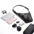 Qialino aitoa nahkaa Crossbody rintalaukku - musta