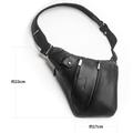 Qialino aitoa nahkaa Crossbody rintalaukku - musta