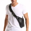 Qialino aitoa nahkaa Crossbody rintalaukku - musta