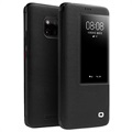 Qialino Smart View Huawei Mate 20 Pro Nahkakotelo - Musta