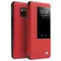 Qialino Smart View Huawei Mate 20 Pro Nahkakotelo - Punainen